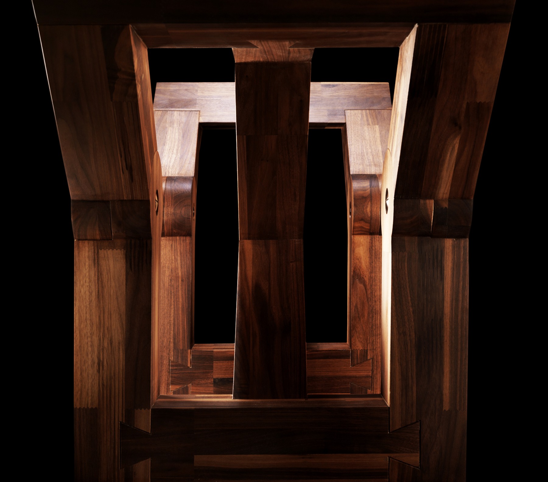 Entramado interior de madera de la pieza Sforza